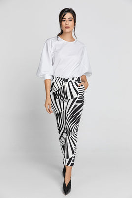 CONQUISTA FASHION - Original Black and White Gabardine Pants