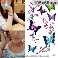 3D Butterfly Body Art Waterproof Temporary Tattoos for Men Women Sexy Colours Small Sticker Wholesale RC2206