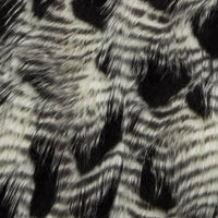 Porcupine Black and White Faux Fur Luxury Throw