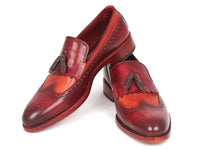 Paul Parkman Kiltie Tassel Loafer Tobacco & Bordeaux (ID#KT64CB)