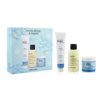 PHILOSOPHY - Smooth, Glowing & Hopeful 3-Pieces Set: Renewed Hope in a Jar Peeling Mousse 75ml +  One-Step Facial Cleanser 120ml