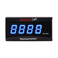 NORXI - Original Koso Mini RPM Meter Digital Square LCD Display Engine Tach Hour Meter Tachometer Gauge for BMW YAMAHA KAWASAKI Racing Motorcycle