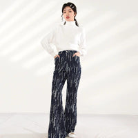 MARIGOLDSHADOWS - Original Takarra High Waist Denim Pants - Deep Blue