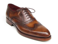 Paul Parkman Men's Wingtip Oxford Goodyear Welted Tobacco (ID#027-TAB)