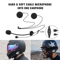 EJEAS - Original New Updated Version! FreedConn T-Com SC Motorcycle Bluetooth Helmet Headset Intercom Interphone LCD Screen + FM Radio