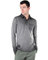 NEW ARRIVAL! ZIMEGO Mens Long Sleeve Oil Wash Vintage Henley Button Cuffs Pocket Polo T-Shirt