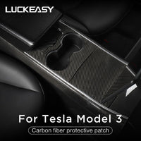 MODEL3/Y STORE - Original LUCKEASY Car Central Control Panel Protective Patch for Tesla Model 3 Model Y 2017-2020 Center Console Cover Sticker Carbon Fiber Model