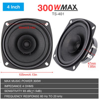 1 Piece Car Stereo Speakers 4 5 6 Inch Hifi Coaxial Automotive Speaker 300W 400W 500W Full Frequency Audio Music Loudspeaker
