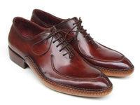 Paul Parkman Men's Side Handsewn Split-Toe Burgundy Oxfords (ID#054-BUR)