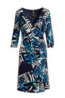 Abstract Print Crossover Dress