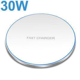 30W Qi Wireless Charger Dock for Samsung S21 S20 S10 S9 Note 10 20 iPhone 13 12 Pro 11 Max XS XR X 8 Induction Fast Charging Pad