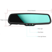 AUTOWINGS OFFICIAL STORE - Original Clear View Car Rearview Mirror Electronic Auto Dimming Interior Mirror Special Bracket for Toyota Honda I30 Hyundai VW Peugeot 4