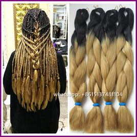 Desire for Hair 10packs Per Lot 24inch 100g Synthetic Braiding Hair Jumbo Braids 3 Tone Omber Blonde Lavender Color