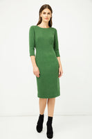 CONQUISTA FASHION - Original Green Fitted Knit Dress