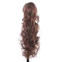 Desire for Hair 30 Inch Long Curly Claw Clip Ponytail Heat Resistant Synthetic Hairpieces Fake Hair Extensions