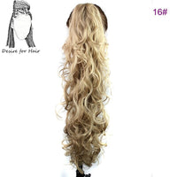 Desire for Hair 30 Inch Long Curly Claw Clip Ponytail Heat Resistant Synthetic Hairpieces Fake Hair Extensions