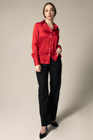 Power Women Silk Shirt in Red