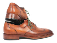 Paul Parkman Men's Wingtip Oxford Goodyear Welted Camel Brown (ID#87CML66)