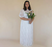 BLUSHFASHION - Original Bridal Lace Skirt With Pockets , Bohemian Bridal Wear #3037