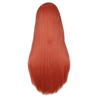 QQXCAIW Long Straight Cosplay Wig Women Costume Party Black Red Ombre Heat Resistant Synthetic Hair Wigs