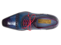 Paul Parkman Men's Captoe Oxfords Blue & Parliament (ID#024-PARL)