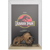 POP figure Movie Poster Jurassic Park Tyrannosaurus Rex and Velociraptor