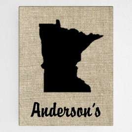 Personalized Country Home State Canvas Sign