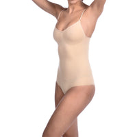 BODY BEAUTIFUL SHAPEWEAR - Original Seamless Shaping Body Suit With Thong Bottom Nude