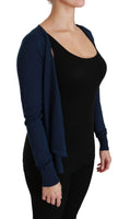 Maglia in cashmere con cardigan a maniche lunghe blu-IT38/XS