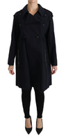 Cappotto Blu Cotone Donna Trench Jacket-IT36/XS