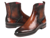 Paul Parkman Chelsea Boots Brown Burnished Leather (ID#BT57-BRW)