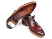 Paul Parkman Men's Side Handsewn Split-Toe Burgundy Oxfords (ID#054-BUR)