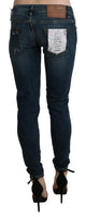 Jeans skinny a vita bassa lavati blu-W29