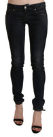 Jeans skinny a vita bassa lavati neri-W26