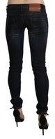 Jeans skinny a vita bassa lavati neri-W26