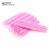 100pcs/Bag Durable Micro Disposable Eyelash Extension Makeup Brushes Individual Applicators Mascara Removing Tools Swabs