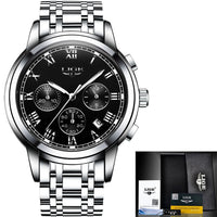 2022 Men Watch Luxury Top Brand LIGE Sport Chronograph Watches Mens Waterproof Full Steel Quartz Clock Watches Relogio Masculino