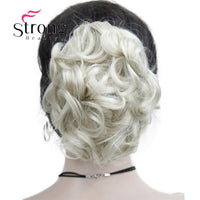 StrongBeauty Short Ponytail Hair Piece Extension Synthetic Hair Wavy Claw Clip in/on Hairpiece COLOUR CHOICES