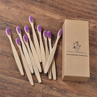 New Design Mixed Color Bamboo Toothbrush Eco Friendly Wooden Tooth Brush Soft Bristle Tip Charcoal Adults Oral Care Toothbrush