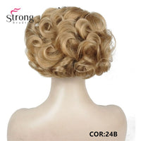 Original Short Messy Curly Dish Hair Bun Extension Easy Stretch Hair Combs Clip in Ponytail Extension Scrunchie Chignon Ponytail