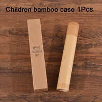 Natural Bamboo Case Eco Friendly Toothbrush Bamboo Tube 8.3 Inch for Adult Toothbrush Case Hand Made Tooth Brushes Accessories