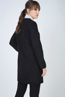 CONQUISTA FASHION - Original Black Winter Coat in Woven Fabric