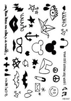 1sheet Multi-Style 24models Hot Trendy Temporary Tattoos Arm Body Art Arabic Word  Geometric Tattoo Sticker Black Tatuagem HOT