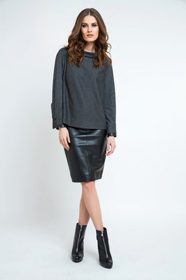 CONQUISTA FASHION - Original Pleather Pencil Skirt