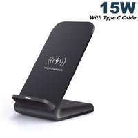 30W Qi Wireless Charger Stand for iPhone 14 13 12 11 Pro MAX XS XR X 8 Samsung S21 S22 Fast Charging Dock Station Phone Charger