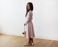 BLUSHFASHION - Original Pink Lace  Flower Girls Short Dress #5045