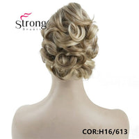 StrongBeauty Short Curly Clip in Claw Ponytail Hair Extension Synthetic Hairpiece 80g With a Jaw/Claw Clip