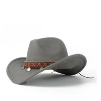 Original Western Cowboy  Elegant Sombrero Hombre Jazz Cap Size 56-58Lad