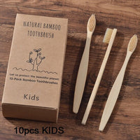 10-Pack Toothbrushes Suits Adults and Kids Soft Bristles Bamboo Toothbrush Eco Friendly Tooth Brush Nylon Bamboo Toothbrush