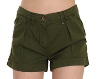 Mini Shorts 100% Cotone Vita Media Verde-IT40/S